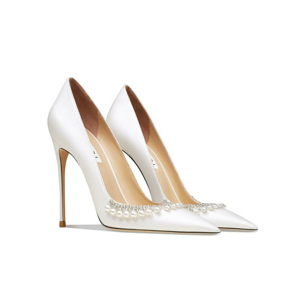 La Bianca — White Lace Pump